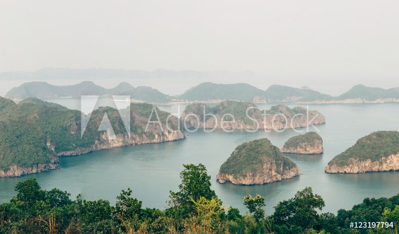 Picture of Beautiful mountain landscape in Ha long Bay